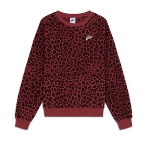 Nike Sportswear Cheetah Leopard Print Crewneck Pullover